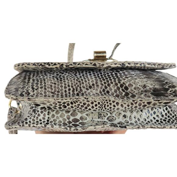 Elliott Lucca from The Sak Python Snake Print Leather Crossbody Y2K Shoulder Bag - Picture 12 of 14